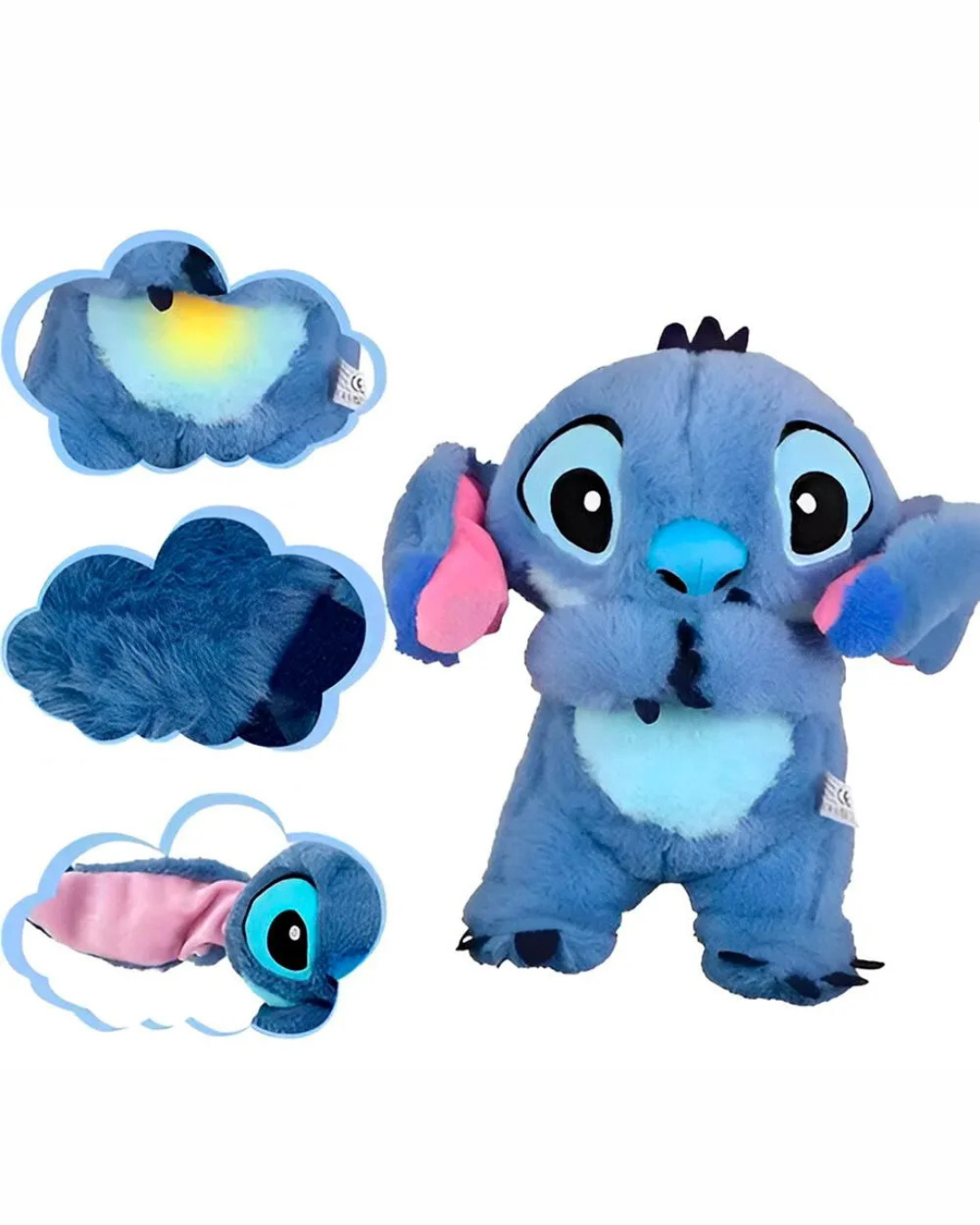 Stitch Peluche Que Respira Azul