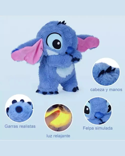 Stitch Peluche Que Respira Azul